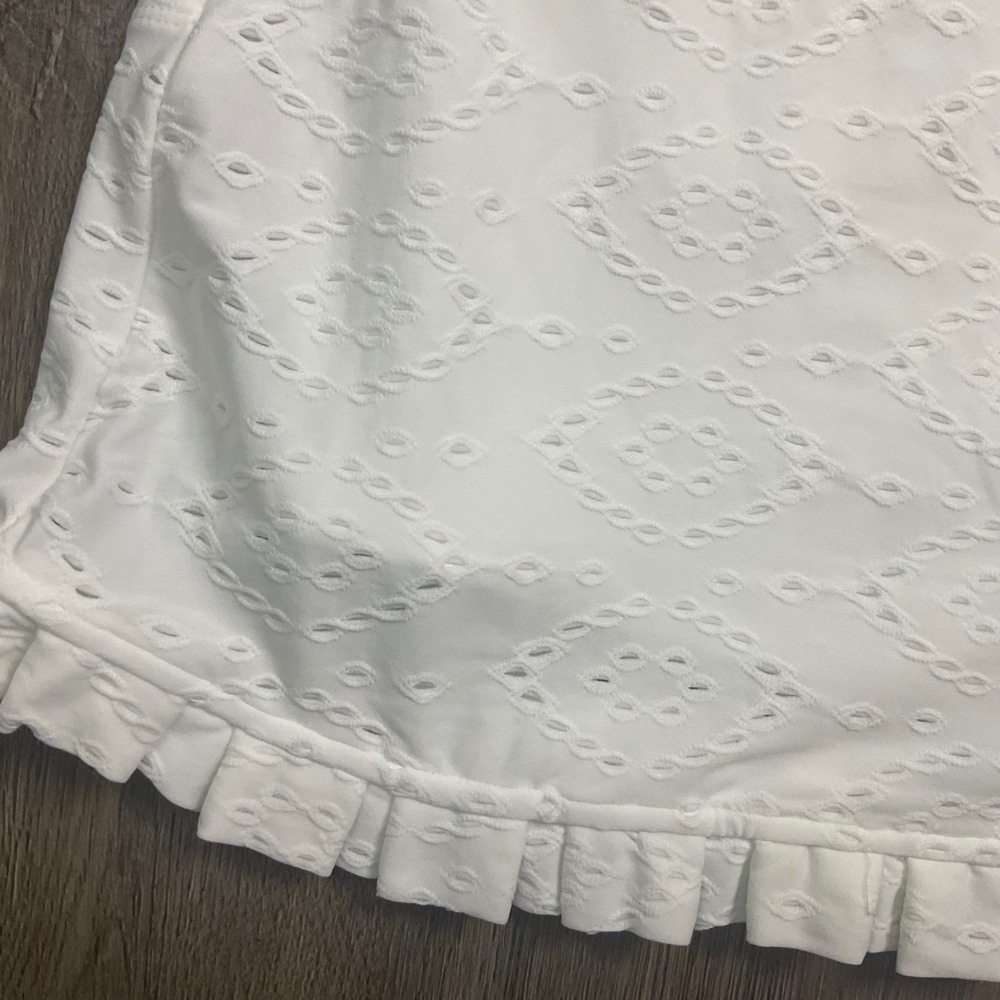 NWT G Lifestyle Eyelet Ruffle Golf Tennis Skort Womens Medium White Coquette - Picture 6 of 9